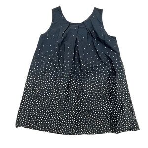 Nautica Blue White Polka Dot Lined Dress Size 5 Little Girl's